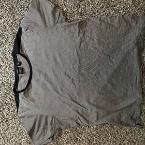 Hugo Boss Gray and Black Short Sleeve Tee